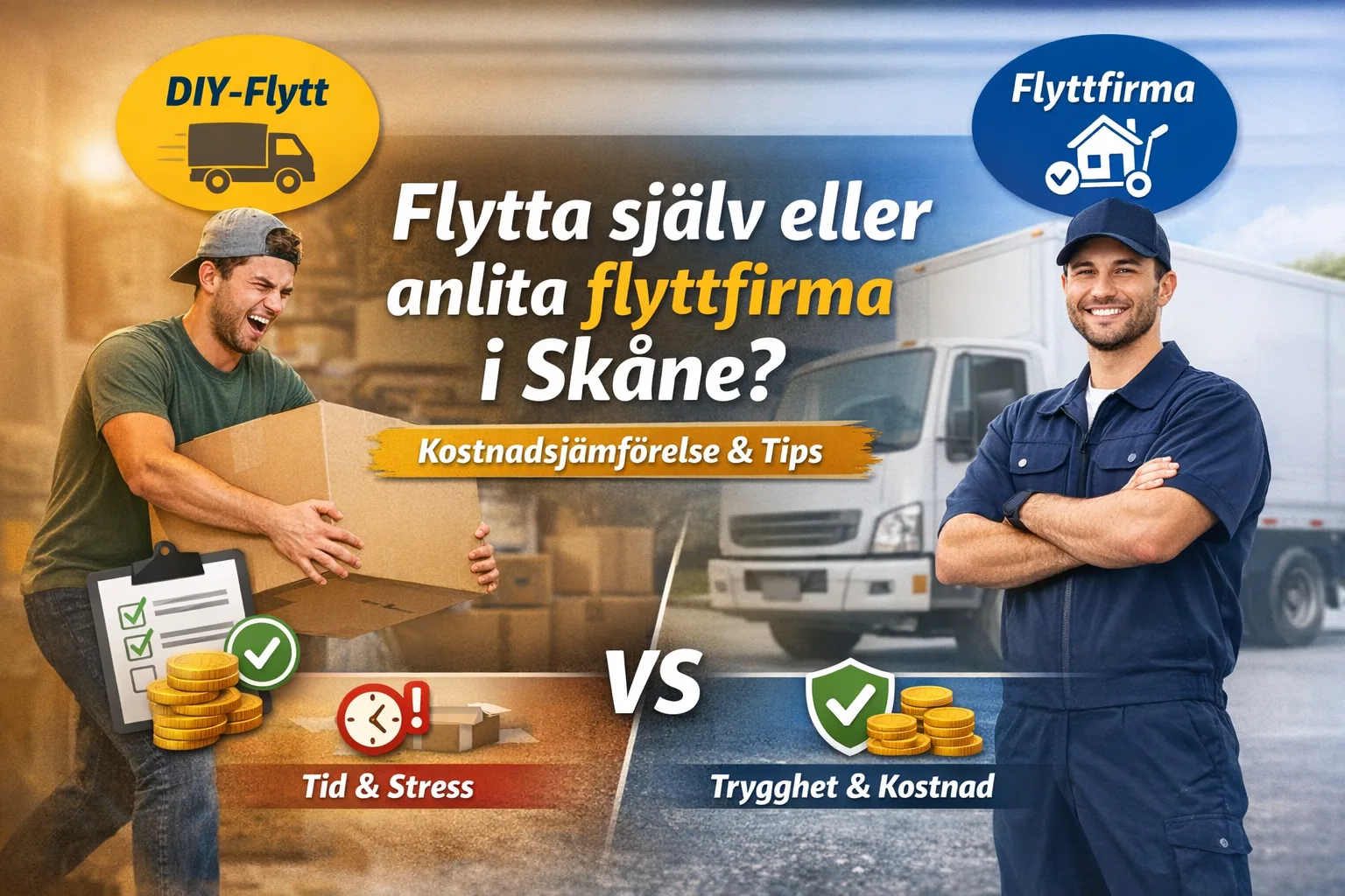 Flytta själv eller anlita flyttfirma i Skåne?